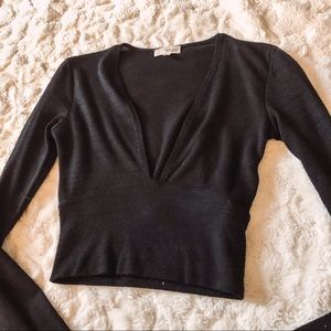 Wilfred Black Long Sleeve Crop